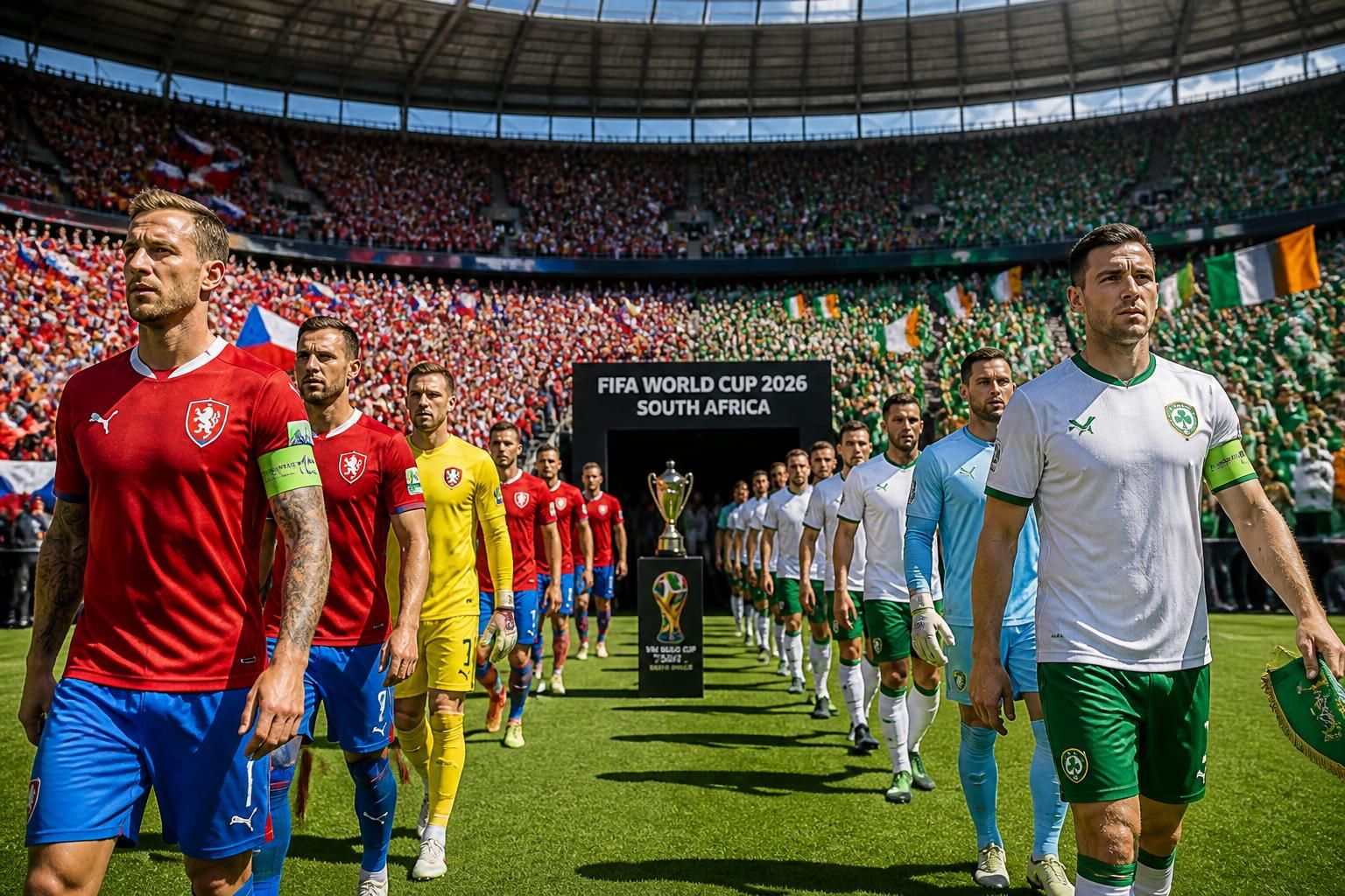 prognose zum sieger der begegnungen tschechien vs. republik irland und dänemark vs. nordmazedonien für die fußball-wm 2026 in südafrika. analysen und vorhersagen zu den qualifikationsspielen.