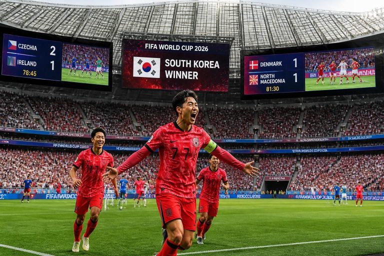 prognose zur wm 2026: südkorea gewinnt überraschend, während tschechien und irland spannende duelle gegen dänemark und nordmazedonien bestreiten. erfahren sie mehr über die mögliche entwicklung und die favoriten der kommenden fußballweltmeisterschaft.